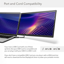 13.3" Single | Swivel Pro | SideTrak | Monitor Portable | Port and Cord compatibility of the SideTrak Swivel Pro 