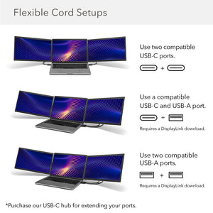 13.3" Triple | Swivel Pro | SideTrak | Monitor Portable | port and cord compatibility of the sidetrak swivel pro triple