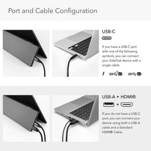 13.3 | Solo Pro | SideTrak | Portable monitor for laptop 13 inch | Two ways to plug in the SideTrak 13 inch portable monitor - through USB-C or USB-A and HDMI