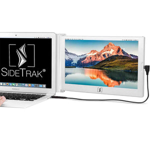 Silver | Slide | SideTrak |  monitor for laptop | sidetrak silver slide on table