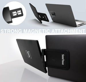 Black | Swivel | SideTrak | SideTrak Metal Plates | Durable Magnetic Steel Plate and is Device-Safe Adhesive Stickers