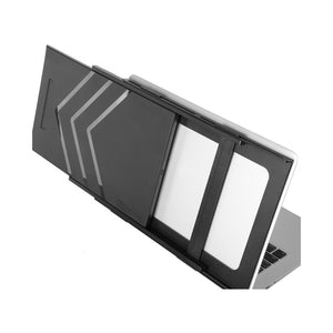Black | Slide | SideTrak | extended screen for laptop | extended screen for laptop on back of laptop extended out partially