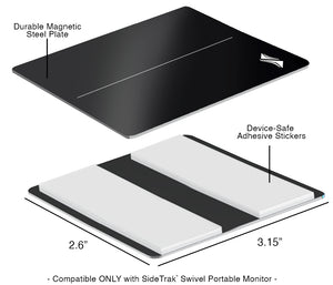 Black | Swivel | SideTrak | SideTrak Metal Plates | dimensions of the sidetrak swivel metal plates