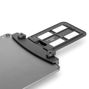 SideTrak | Tablet Mount | sidetrack portable monitor mount on a table with the back showing