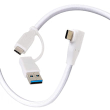 3 ft | Black | USB-C | USB-A | SideTrak | USB-C Cord | SideTrak usb-c cord with usb-a adaptor in white
